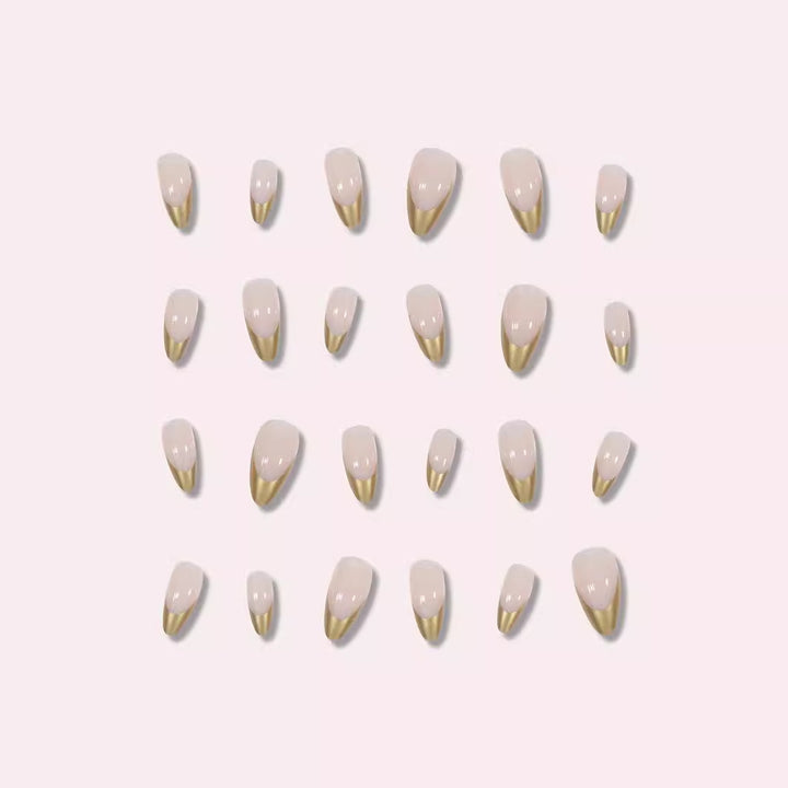 Elegant Metallic Tip Stiletto Press-On Nails Stornfield