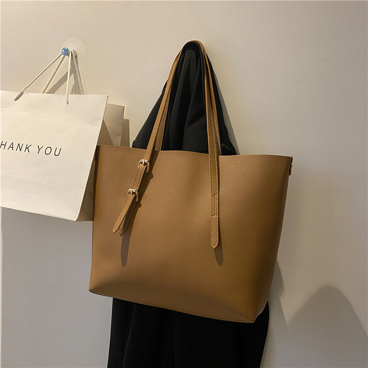 Elegant Structured Tote Bag with Removable Pouch