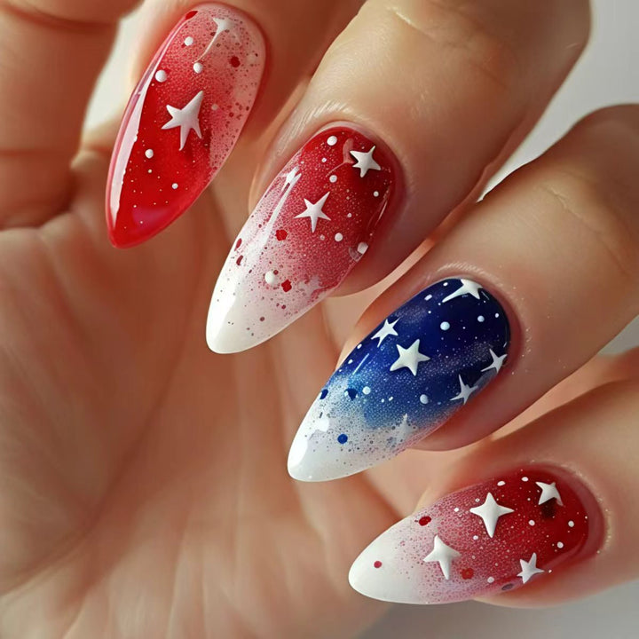 Artificial nails in creative star design Stornfield