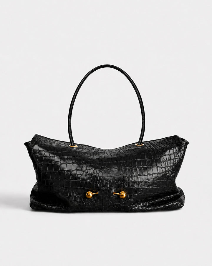 Elegant Crocodile Texture Shoulder Bag