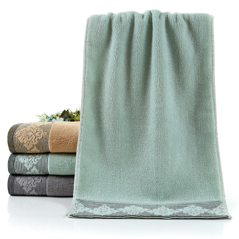 Ladies luxurious terry bath towel with elegant lace trim Stornfield