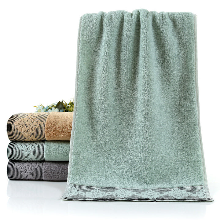 Ladies luxurious terry bath towel with elegant lace trim Stornfield