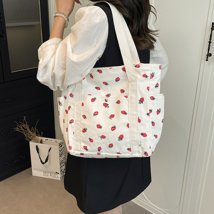 WoFloral Patterned Canvas Shopping Tote Bag Stornfield