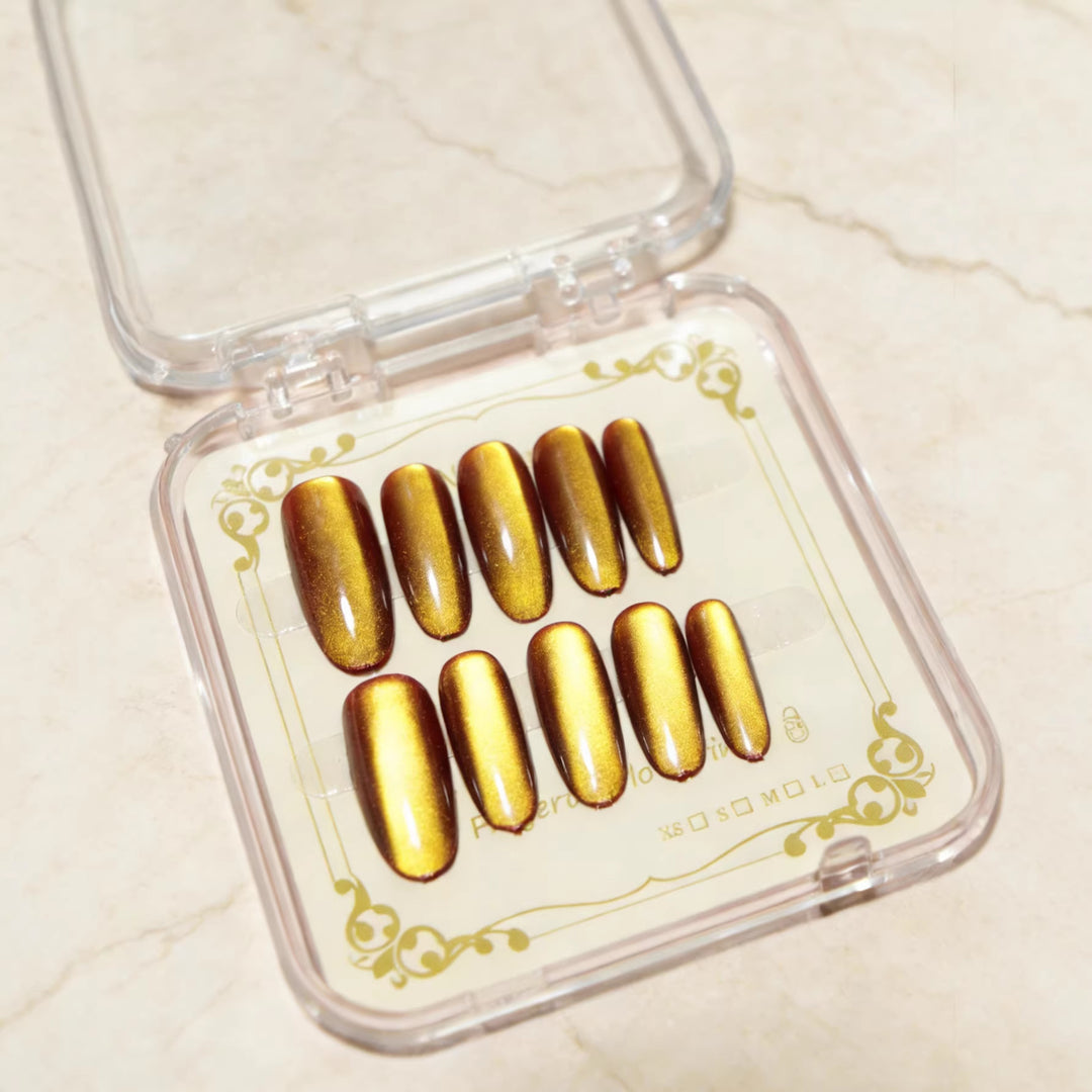 Glossy Almond-Shaped Press-On Nail Tips Stornfield