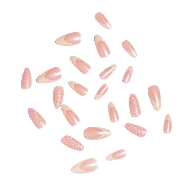 Sculpted Almond-Shaped Press-On Nail Set Stornfield