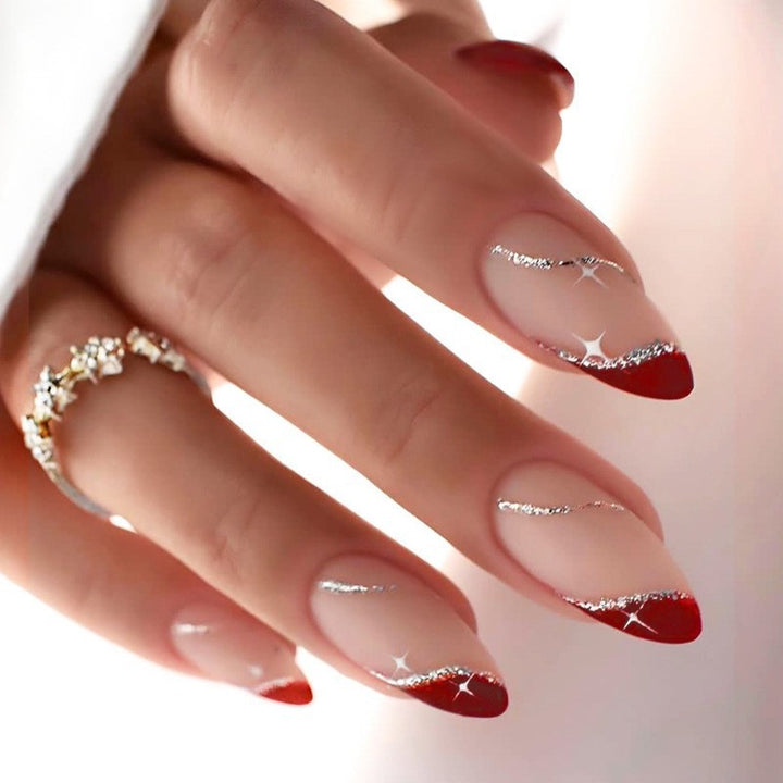 Creative nail art set with leopard pattern and glitter accents Stornfield