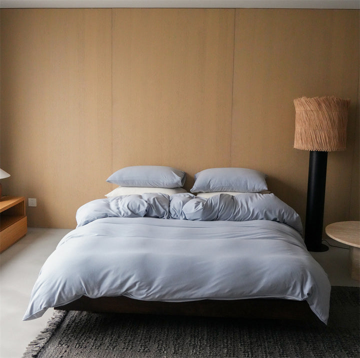 Premium Cotton Sateen Duvet Cover Set with Breathable Silky Finish