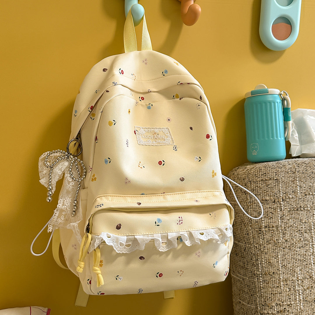 Decorative Floral-Embellished Backpack Stornfield