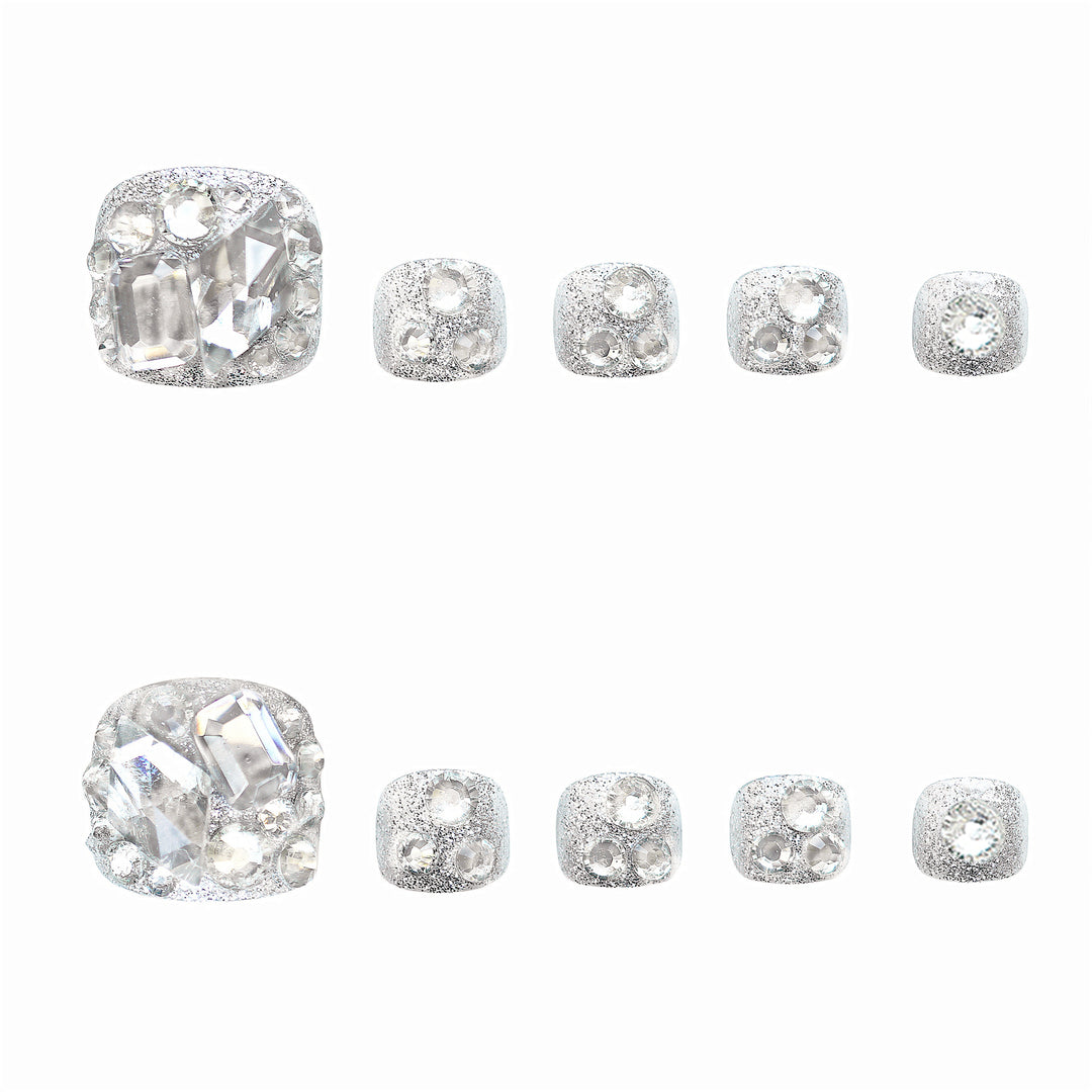 Rhinestone-Embellished Open-Toe Slippers Stornfield