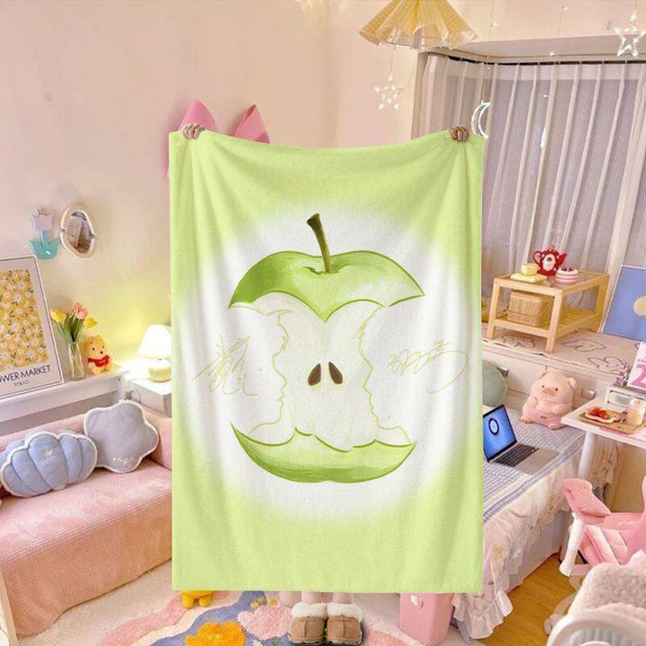Artistic Fruit Print Fleece Blanket