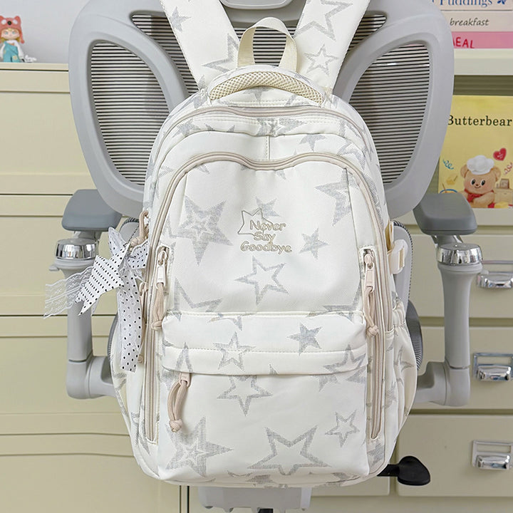 Stylish Star-Embellished School Backpack Stornfield