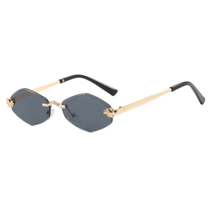 Women's geometric sunglasses with double metal frame and protective lenses Stornfield