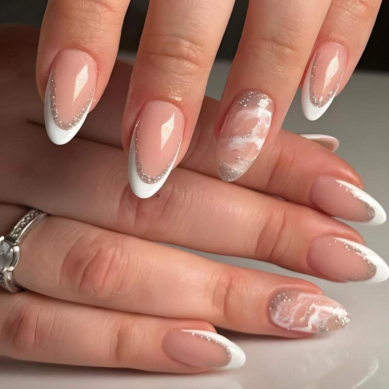 Artificial nails with elegant glitter design Stornfield