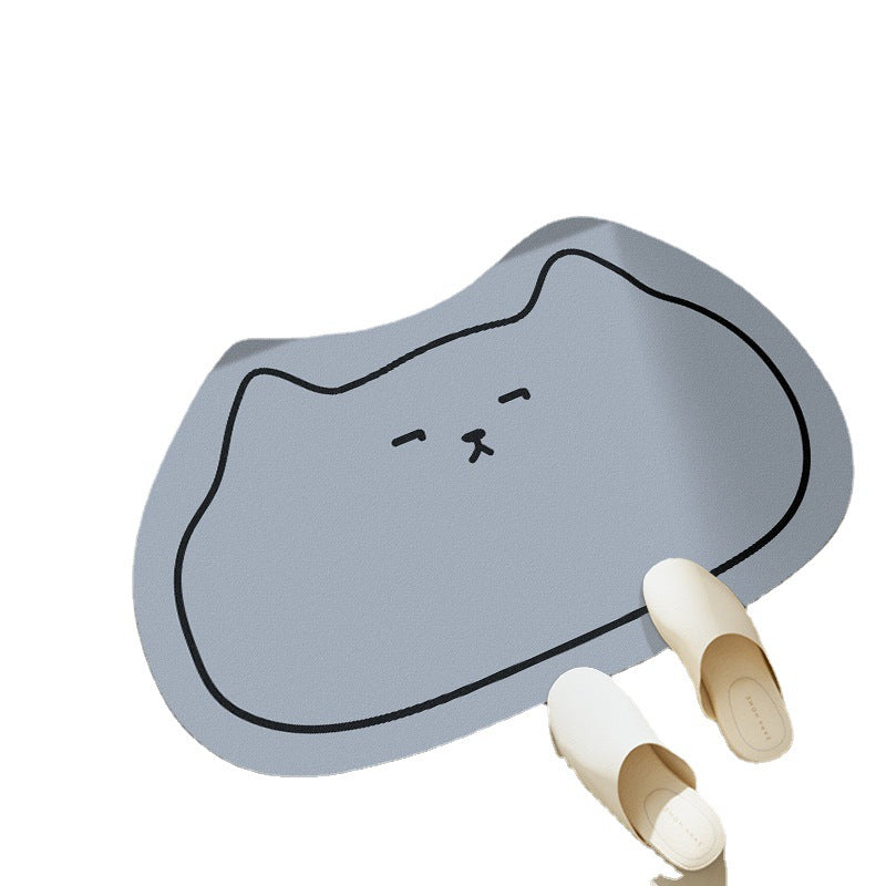 Cat-Themed Bath Mat