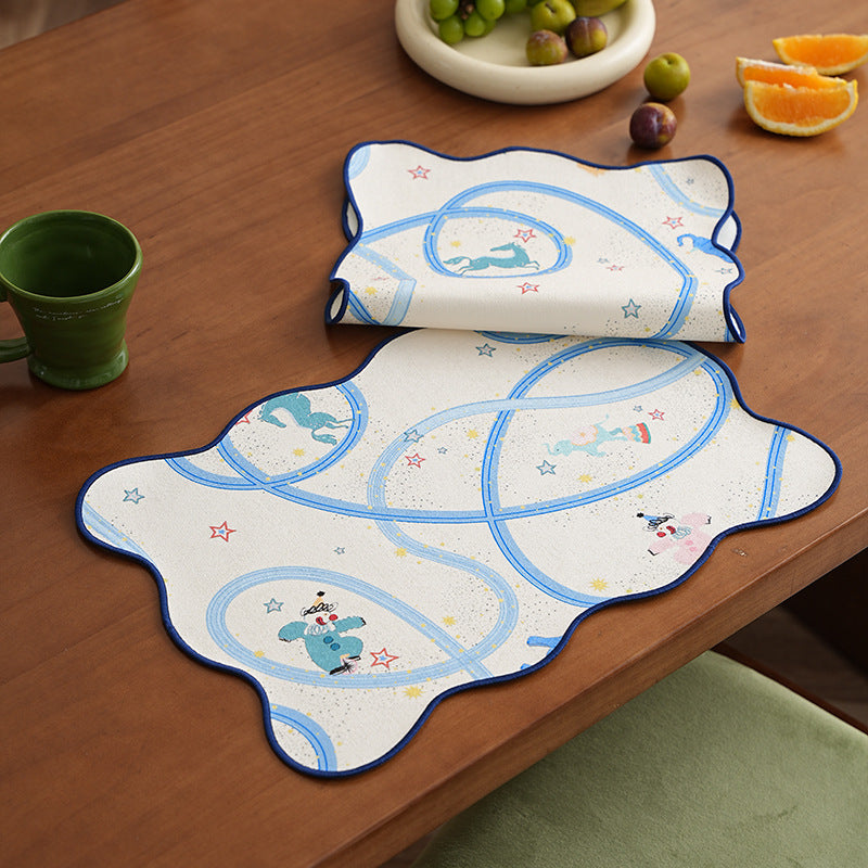 playful kids' placemat made of non-slip washable silicone with animal designs Stornfield