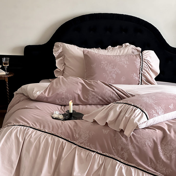 Romantic ruffle bedding set