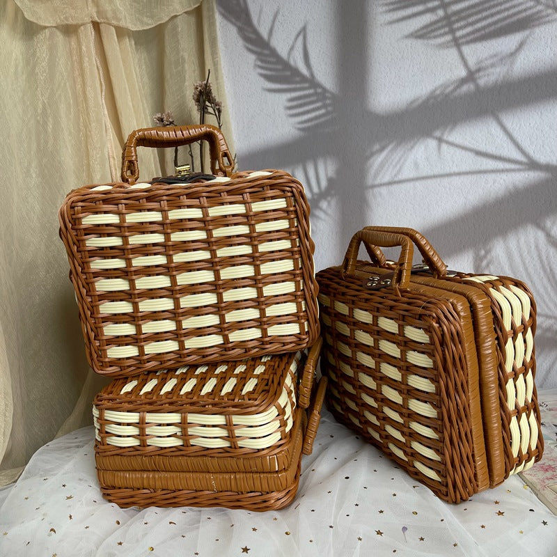Women stylish picnic basket Stornfield
