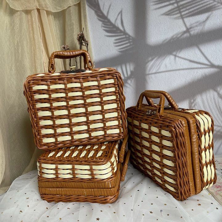 Women stylish picnic basket Stornfield