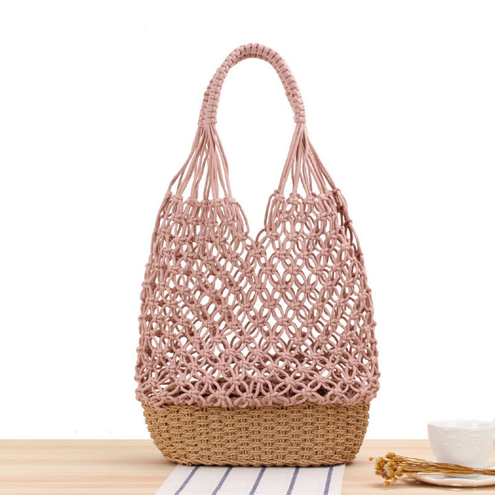 Designer Shoulder Bag Made of Woven Bast Stornfield
