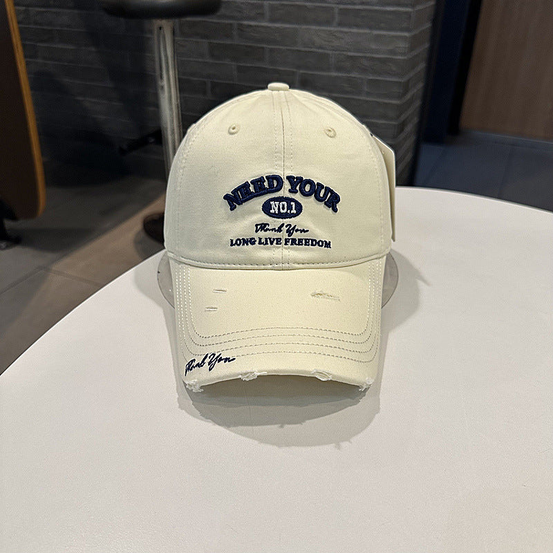 Men's Distressed Cotton Embroidered Baseball Cap Stornfield