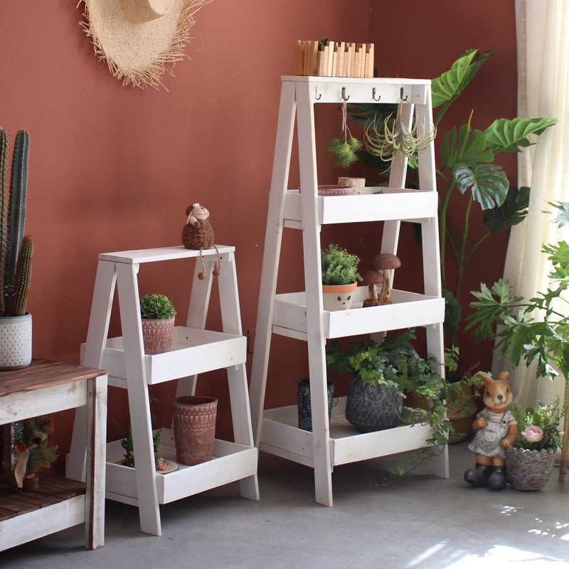 Multifunctional Wooden Step Ladder Stornfield
