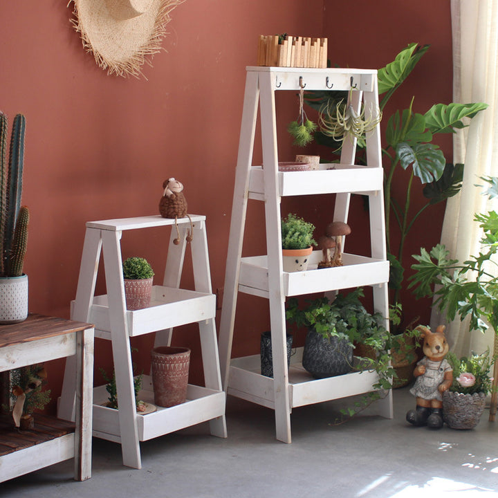 Multifunctional Wooden Step Ladder Stornfield