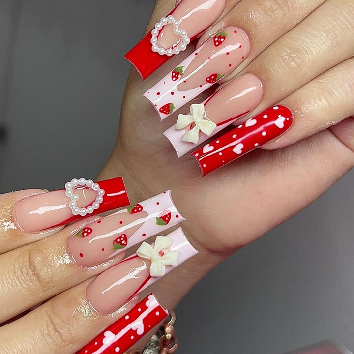 Decorative Long Stiletto Nail Art Extensions