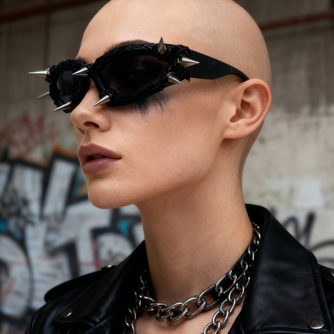 Women's extravagant fashion sunglasses with unique spikes design Stornfield