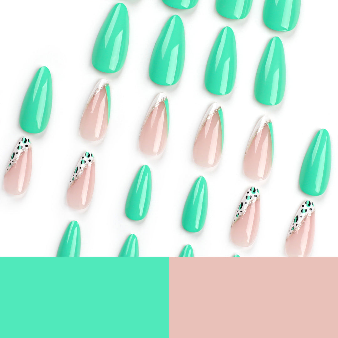 Artistic stiletto nails with glamorous color play Stornfield