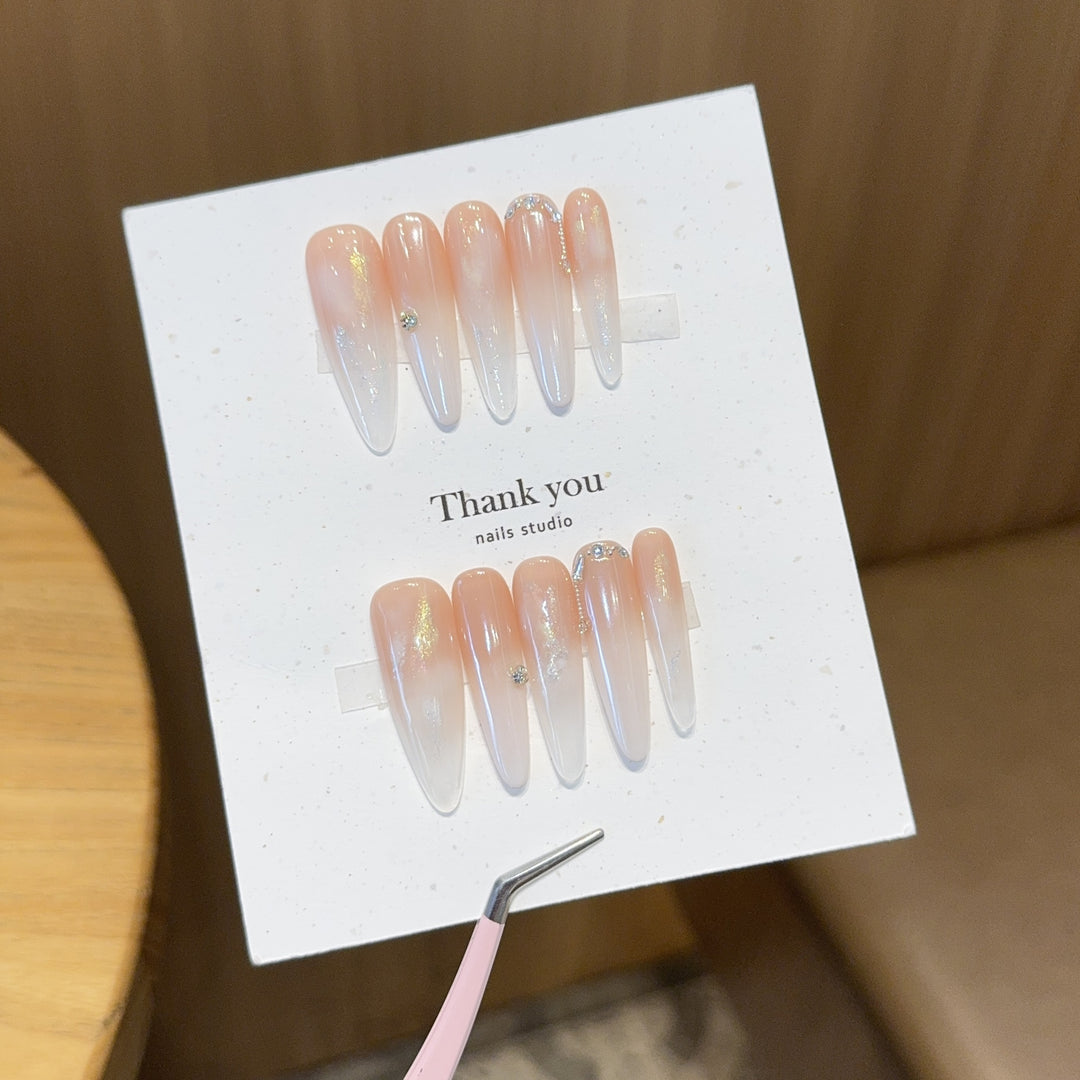 Artificial Nail Set with Elegant Glitter Accents Stornfield