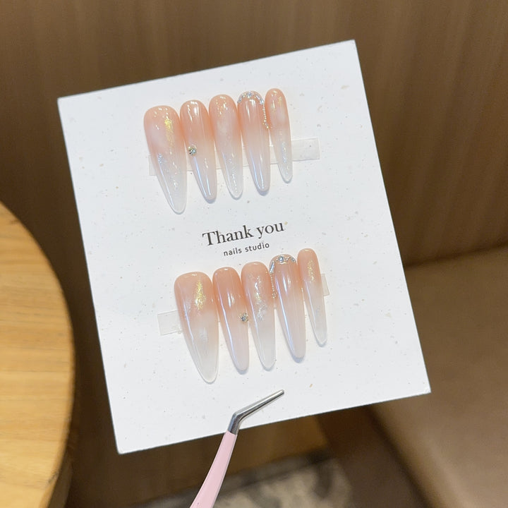 Artificial Nail Set with Elegant Glitter Accents Stornfield