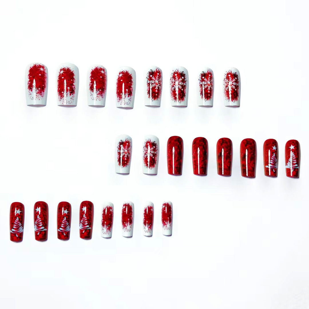 Artificial nails with festive Christmas design Stornfield