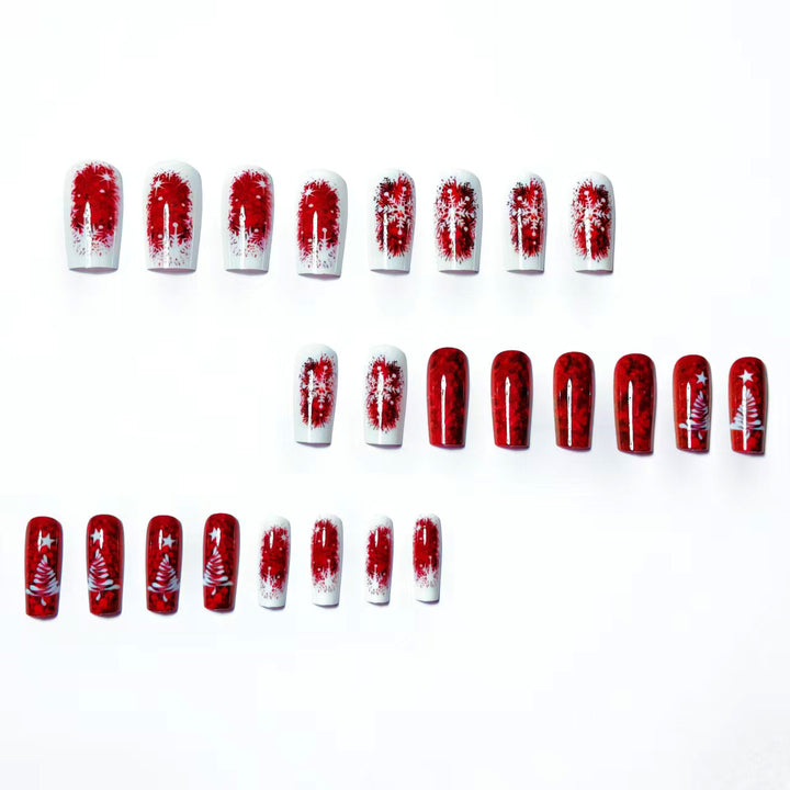 Artificial nails with festive Christmas design Stornfield