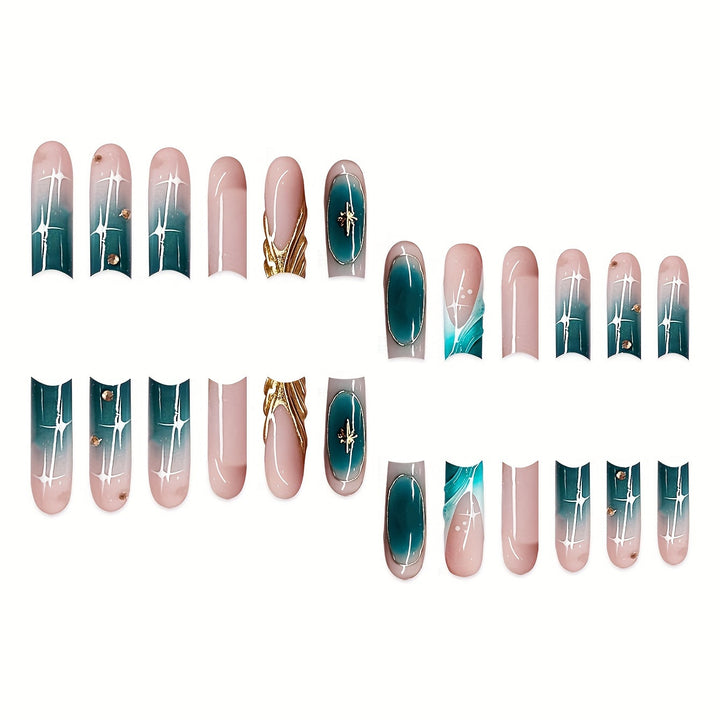 Floral Art Acrylic Nail Set Stornfield