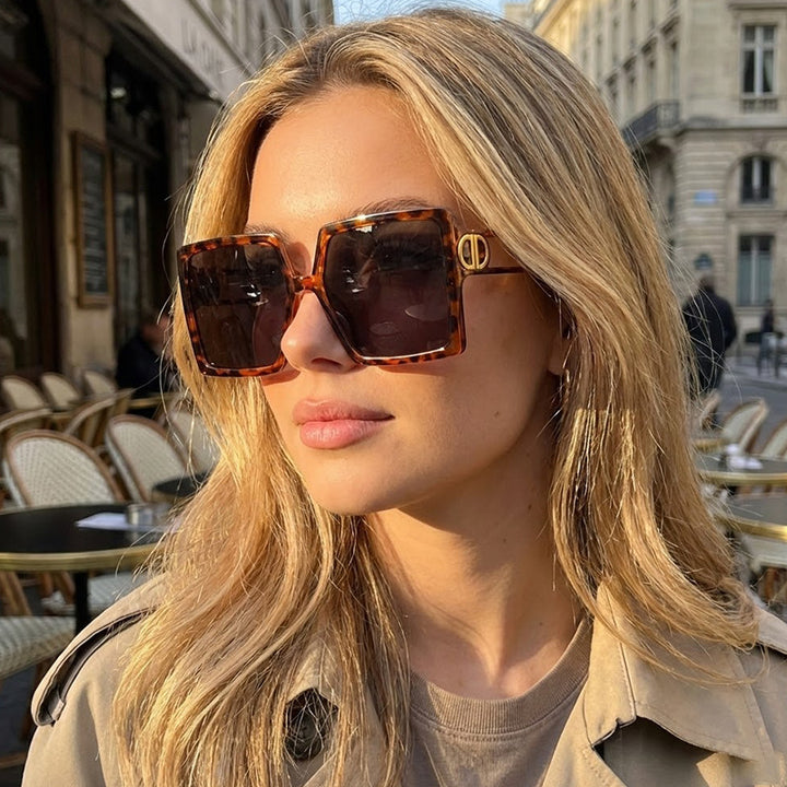 Women's Elegant Oversized Sunglasses with Geometric Frame and Polarized Lenses Stornfield