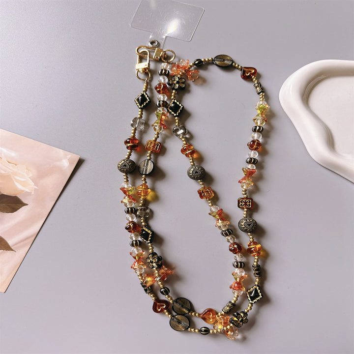 Floral Beaded Charm Keychain Stornfield