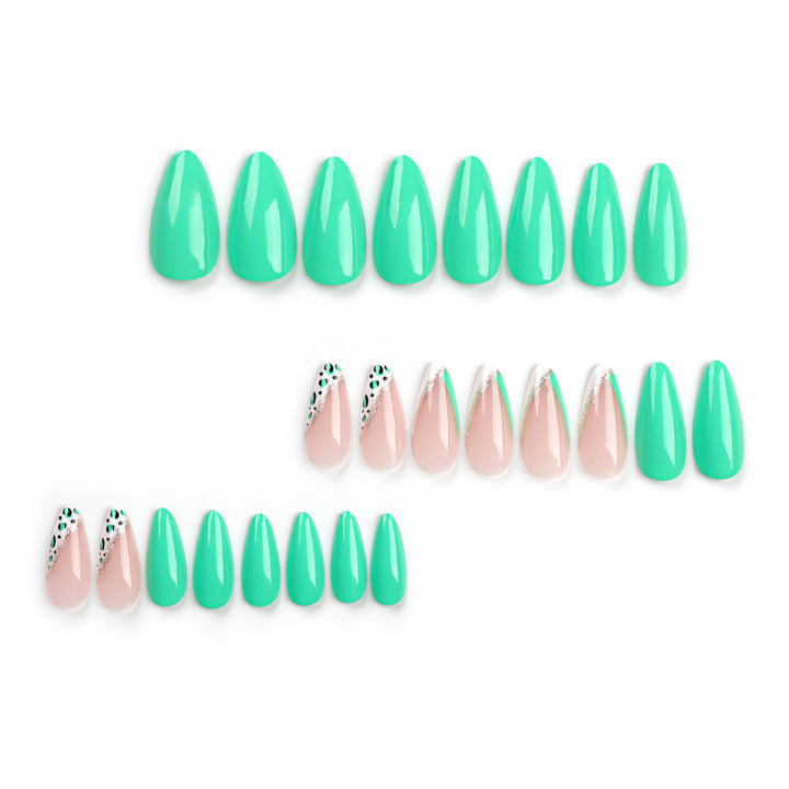 Artistic stiletto nails with glamorous color play Stornfield