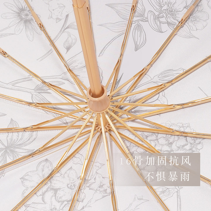 Ladies elegant folding umbrella with floral patterns Stornfield