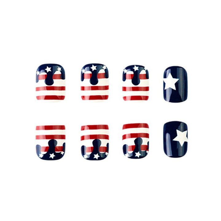 Patriotic Acrylic Nail Art Enhancements Stornfield