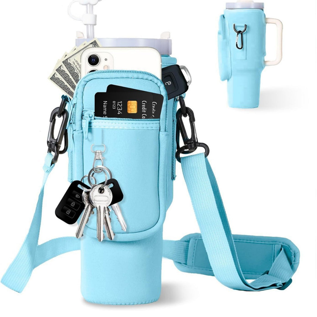 Ladies trendy and sparkling drinking bottle with shoulder bag Stornfield