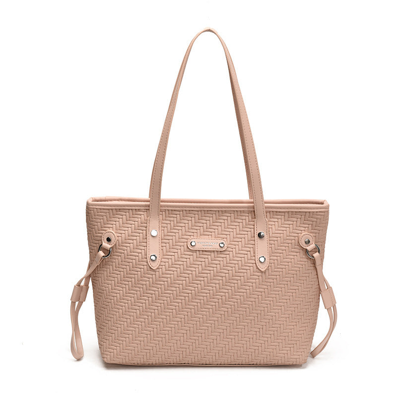 Textured Woven Tote Bag