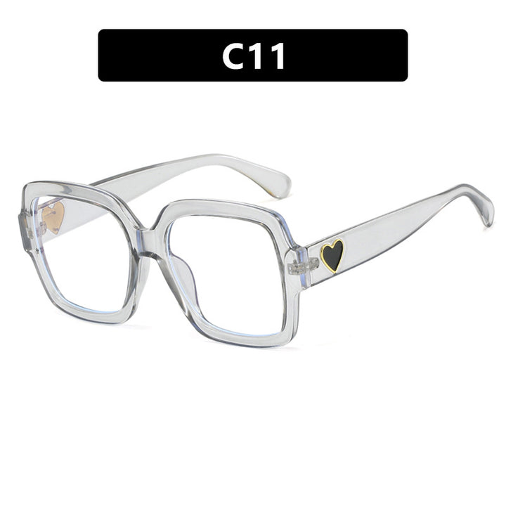Women's square sunglasses with fashionable heart accent Stornfield
