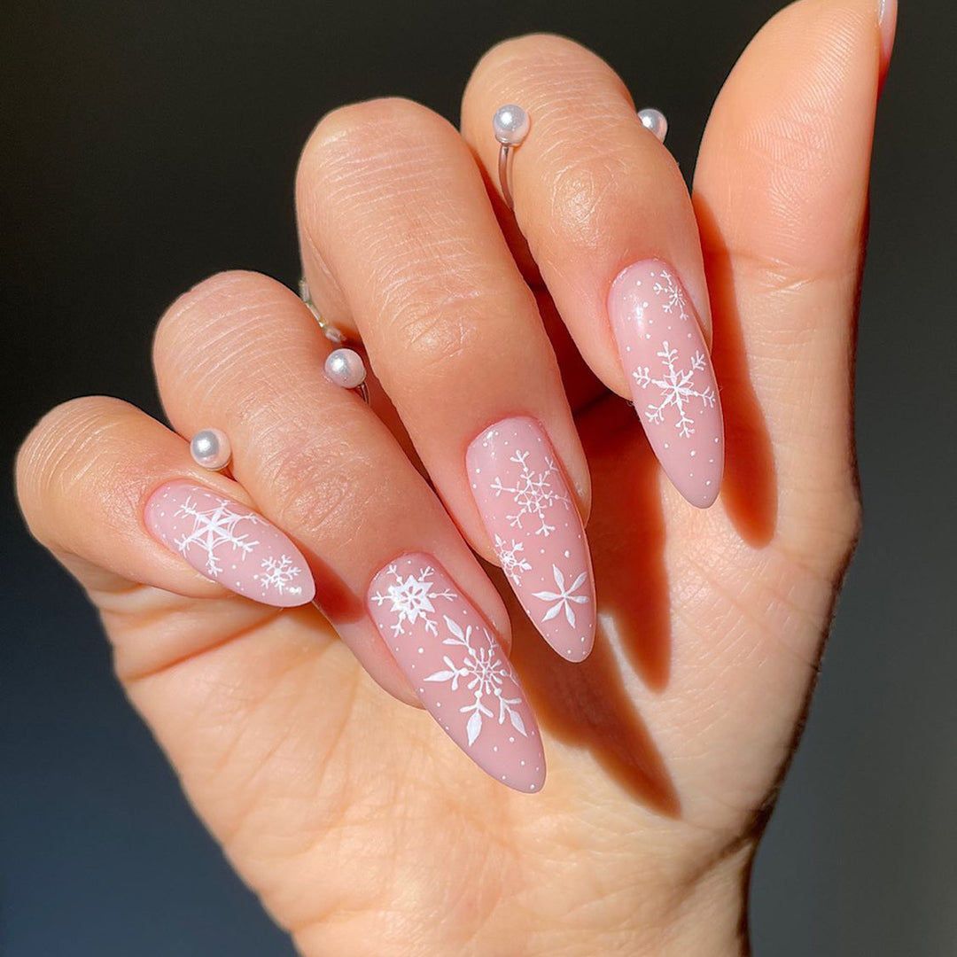 Frosted Snowflake Press-On Nail Set Stornfield