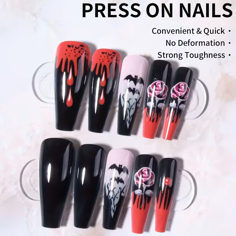 Halloween-Themed Art Press-On Nails Stornfield