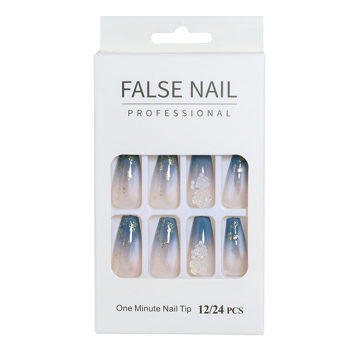 Decorative Press-On Nail Set with 3D Accents Stornfield