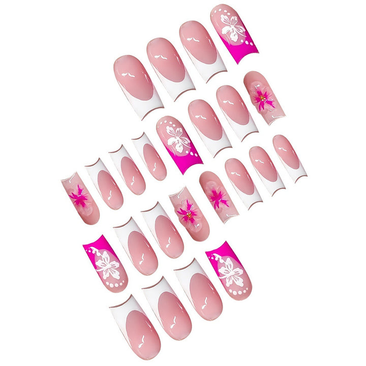 Floral Accent Decorative Press-On Nails Stornfield