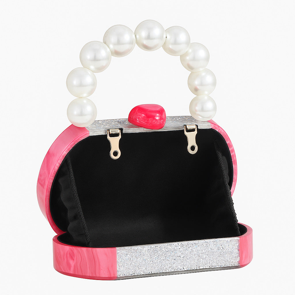 Glamorous Pearl Handle Clutch