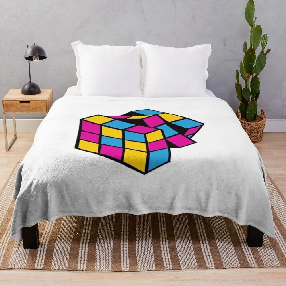 Contemporary Graphic Print Fleece Blanket