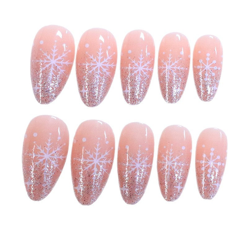 Glittery Snowflake Nail Art Stornfield