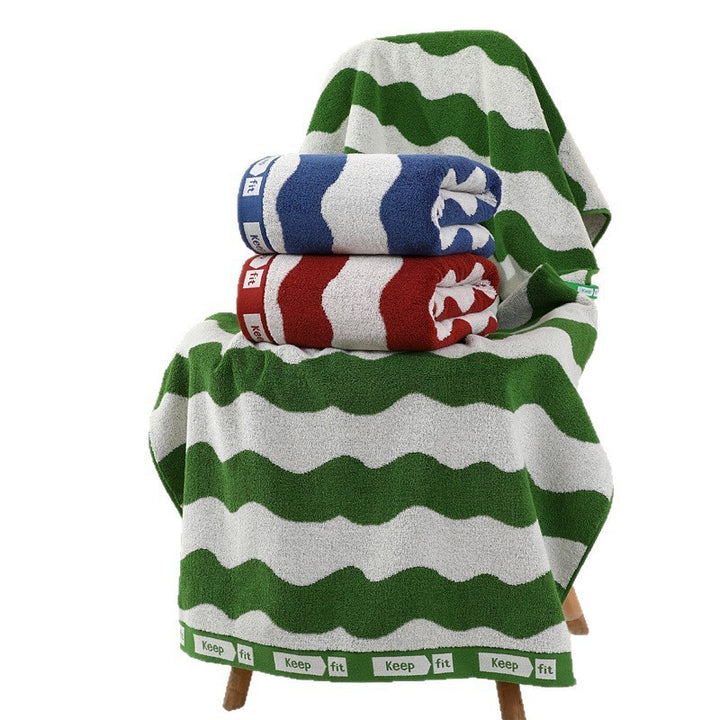 Terry Bath Towel With Modern Dot Design Stornfield